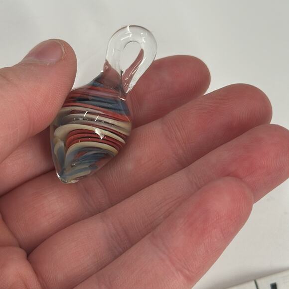 Art glass tear drop pendant - Picture 4 of 5
